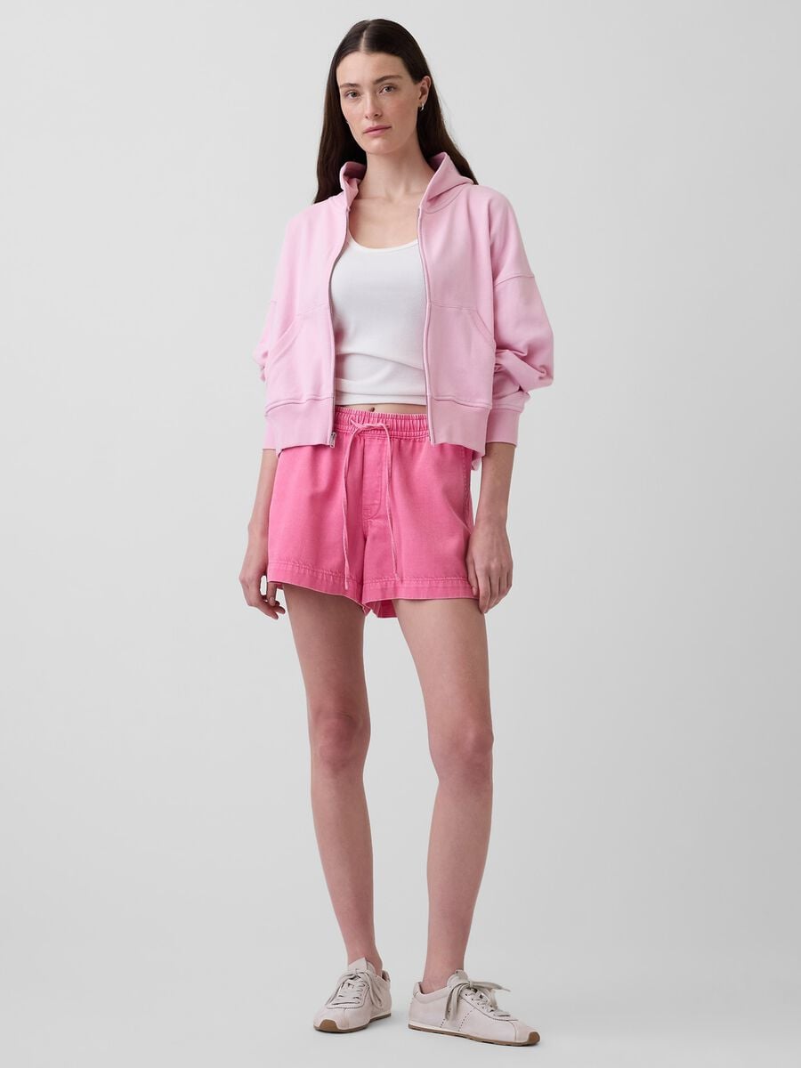 Shorts in misto cotone e lyocell Donna_0