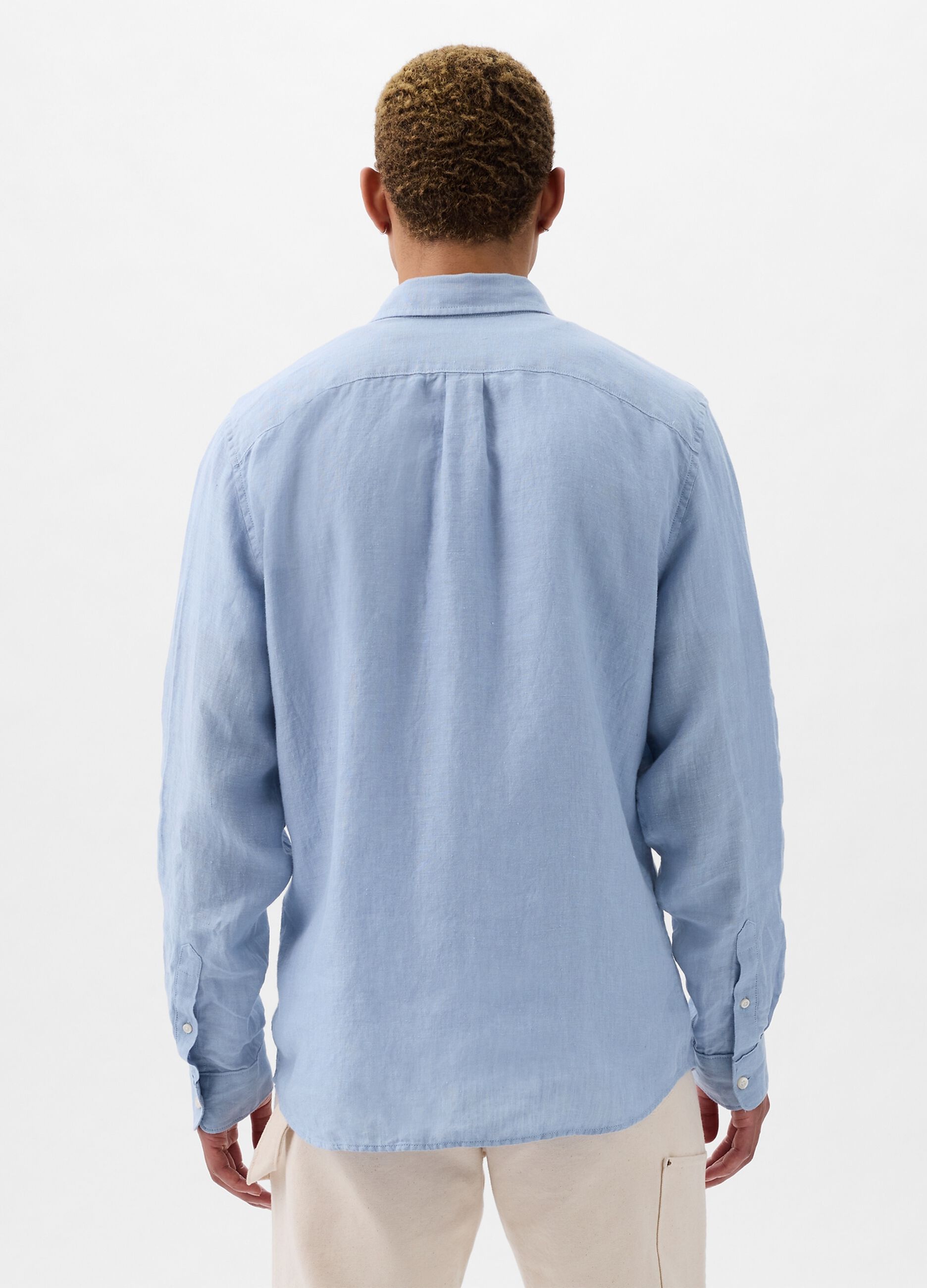 Camicia regular fit in lino_2
