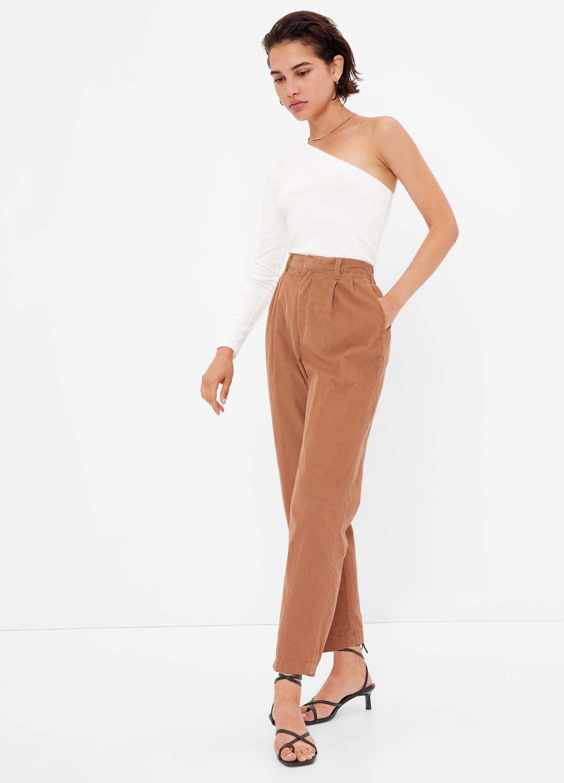 Tapered-fit corduroy trousers