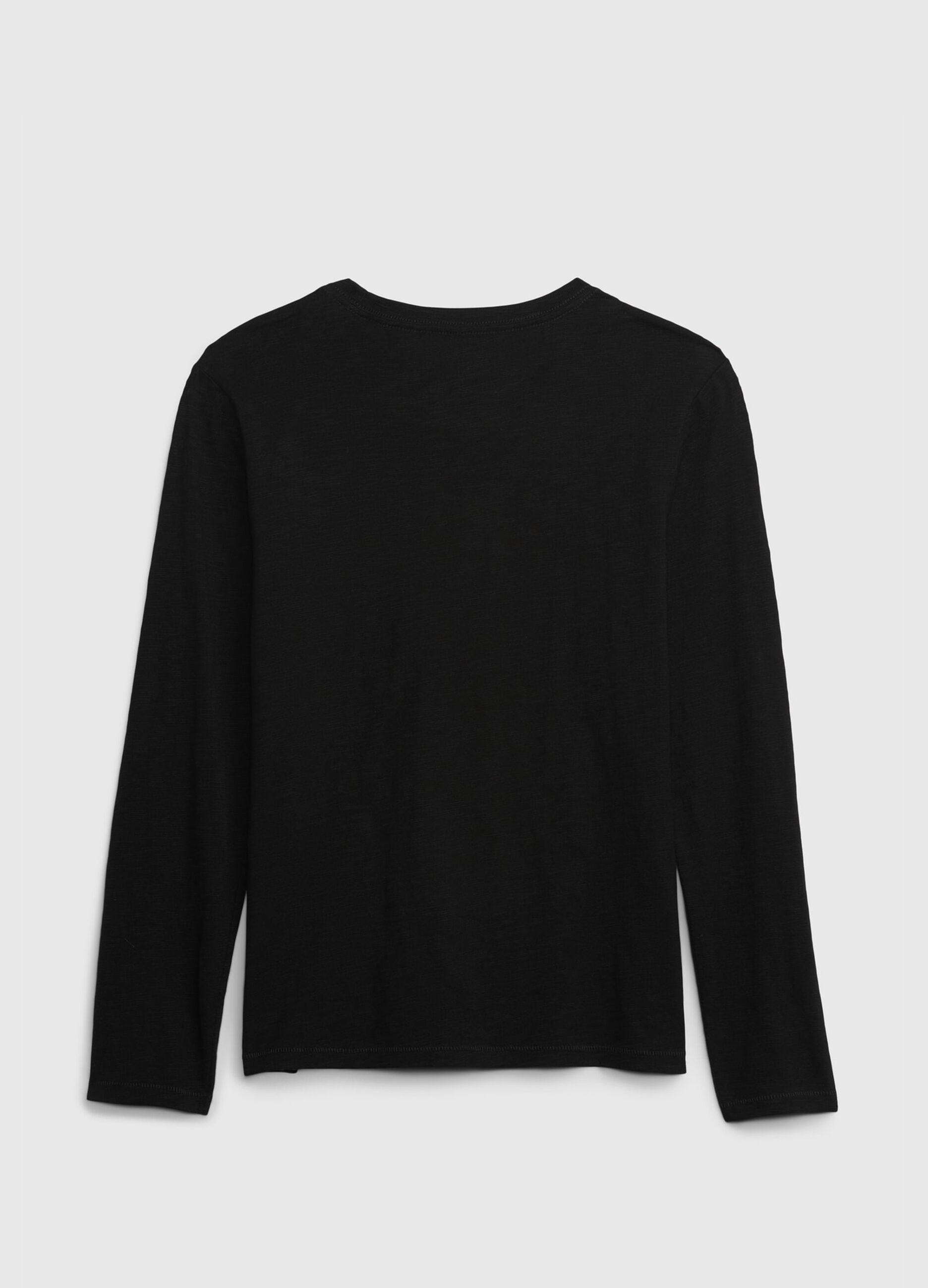 T-shirt a maniche lunghe con stampa logo_1