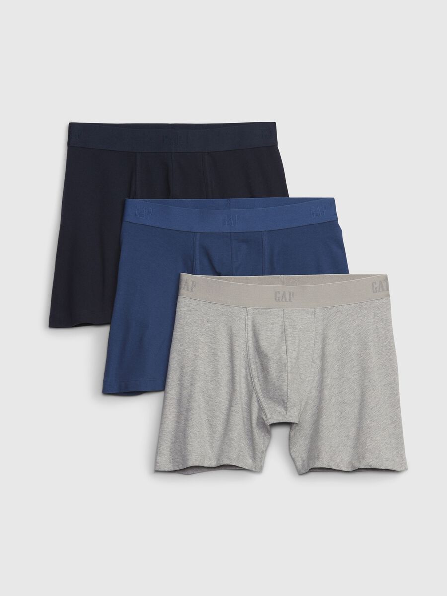 Three-pack boxer shorts with logo in stretch cotton Man_0