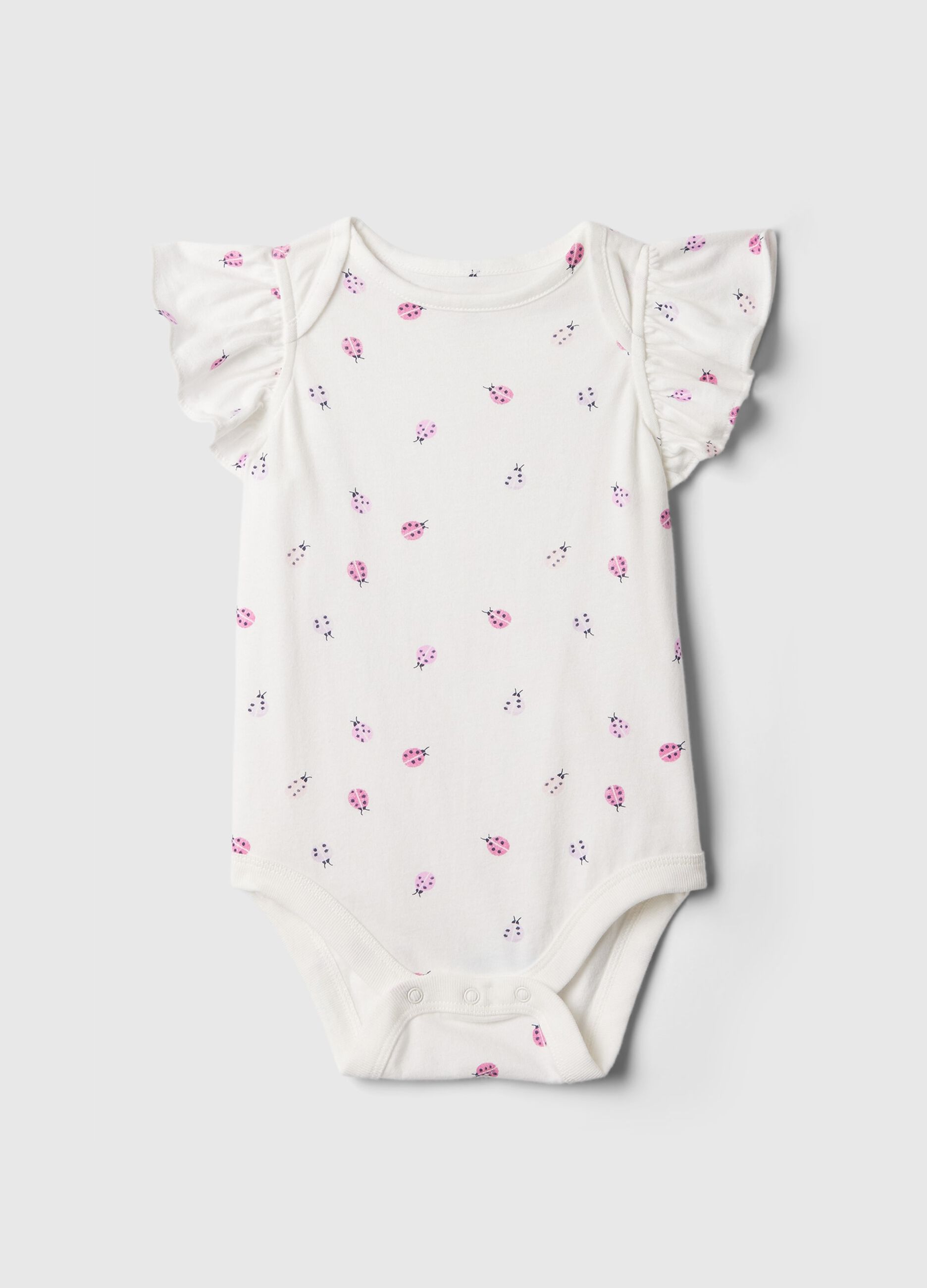 Cotton bodysuit with print and flounce_1