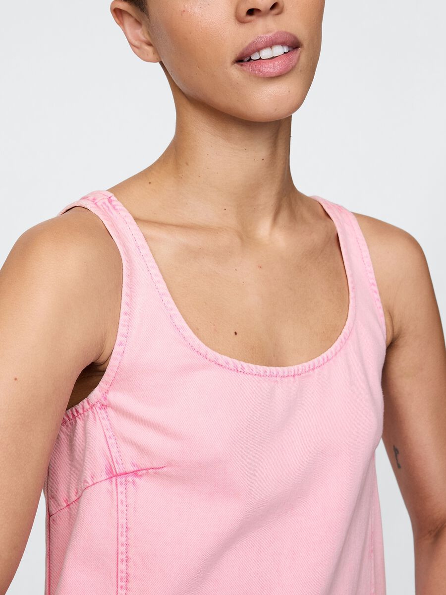 Abito estivo rosa senza maniche Donna_3