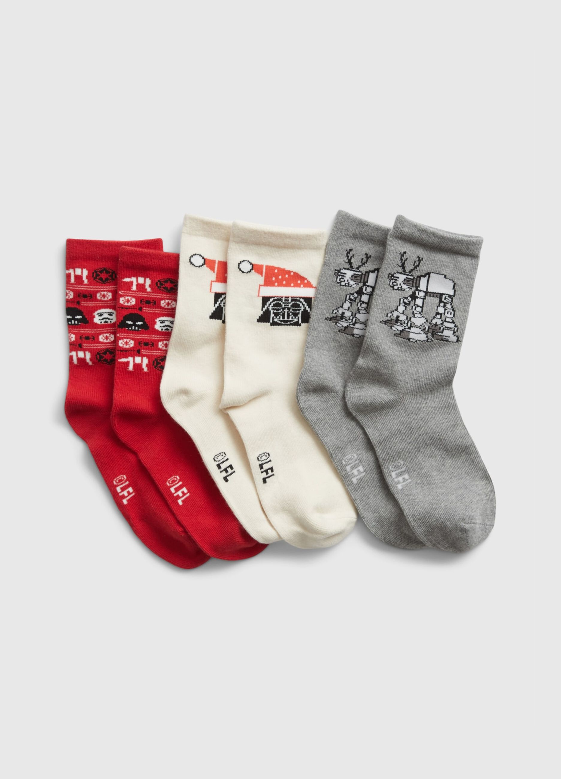 Three-pack Christmas socks with Star Wars design