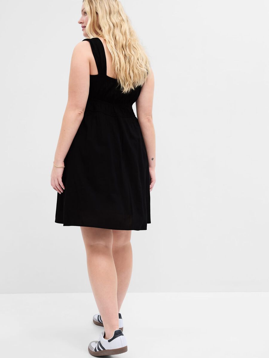 Short dress with laces and round neck Woman_3