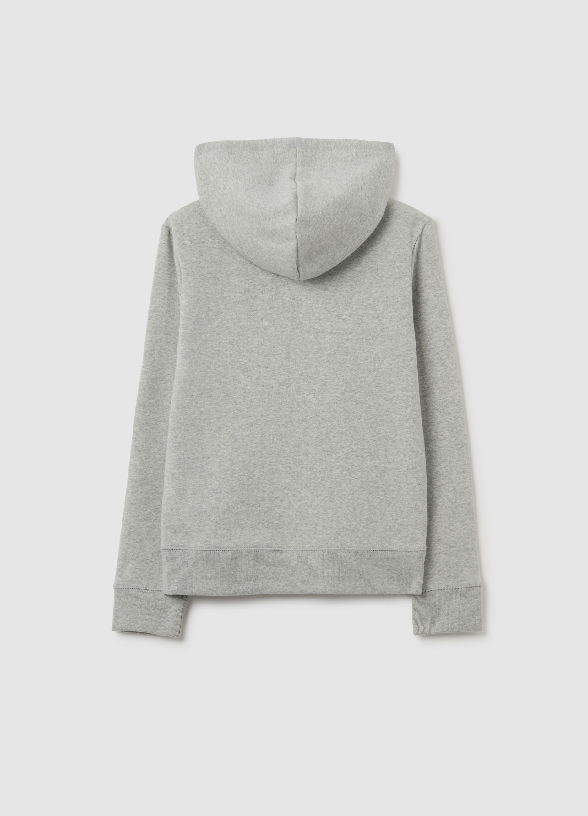 Full-zip in felpa con patch logo_1