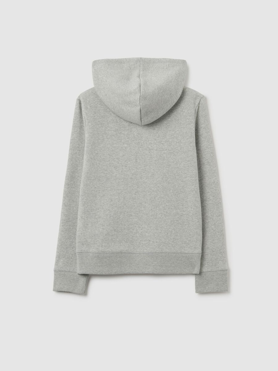Full-zip in felpa con patch logo Bambina_1
