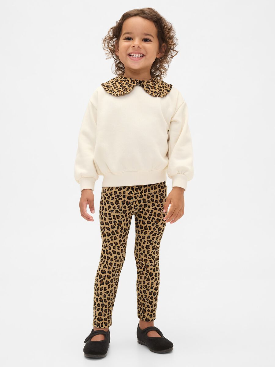 White and Brown Set with Leopard Print for Girls Baby Girl_0