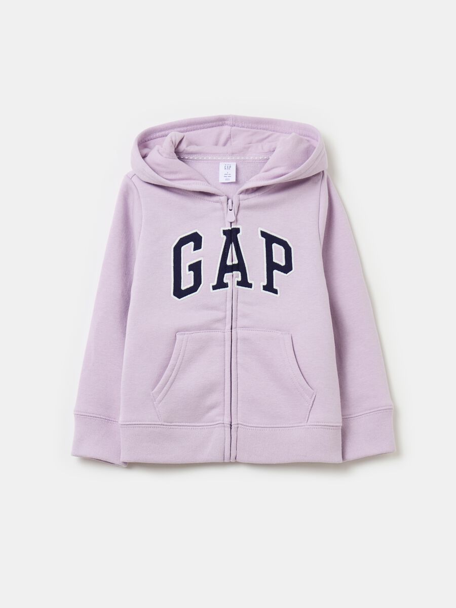 Full-zip con cappuccio ricamo logo Bimba_0
