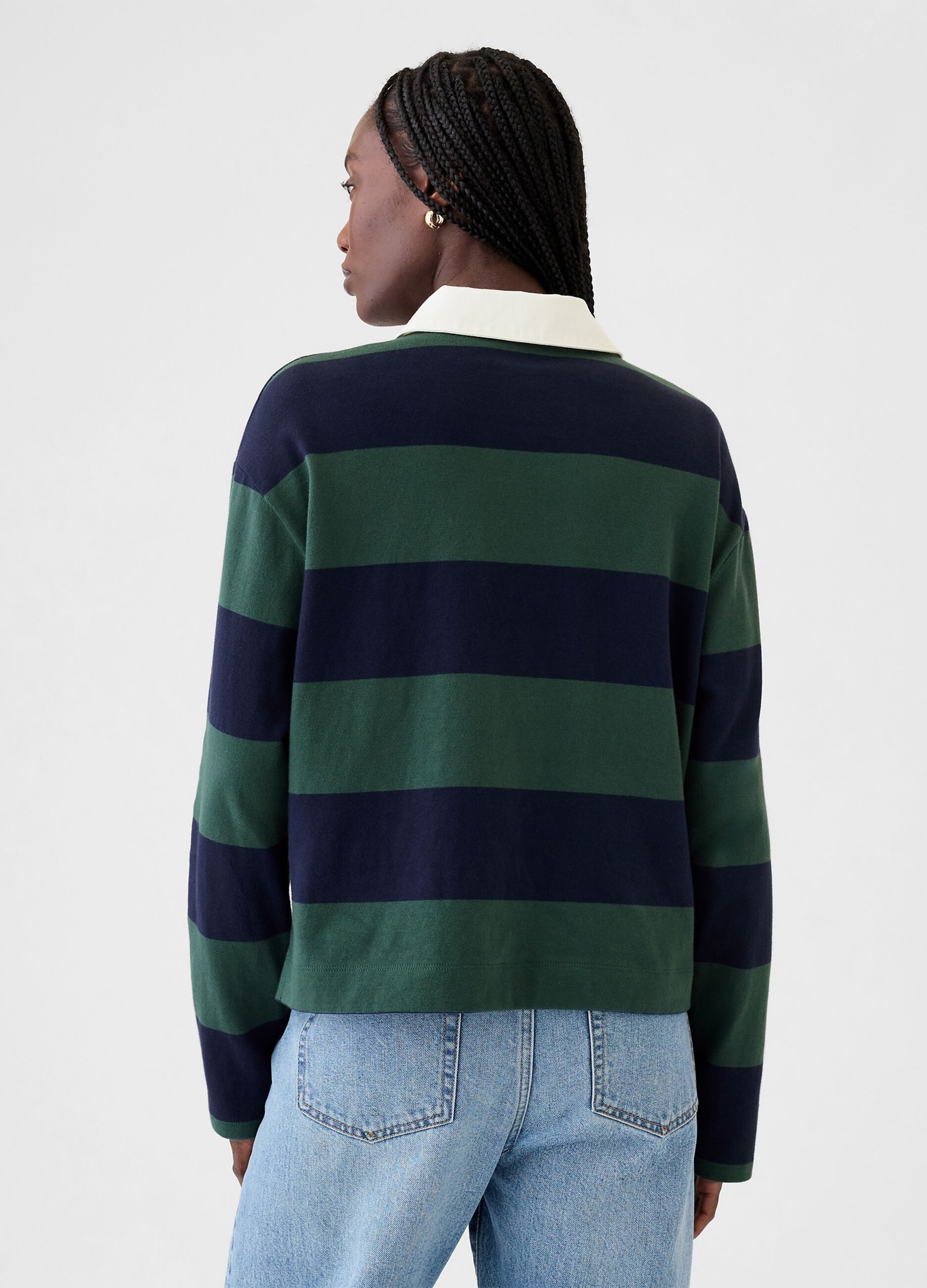 Striped polo shirt with long sleeves_2