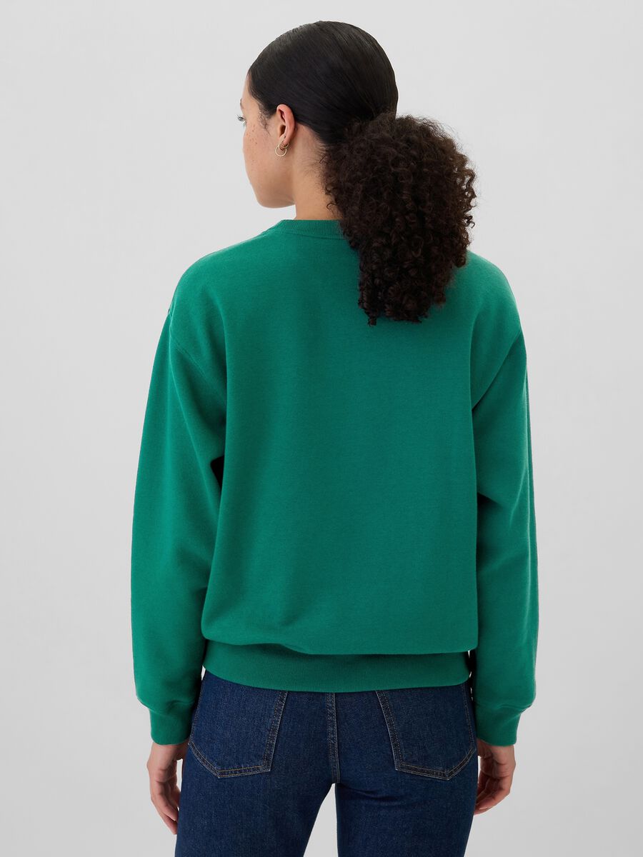 Felpa con ricamo logo bouclé Donna_2