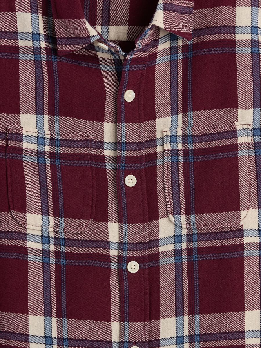 Red Check Cotton Shirt Boy_2