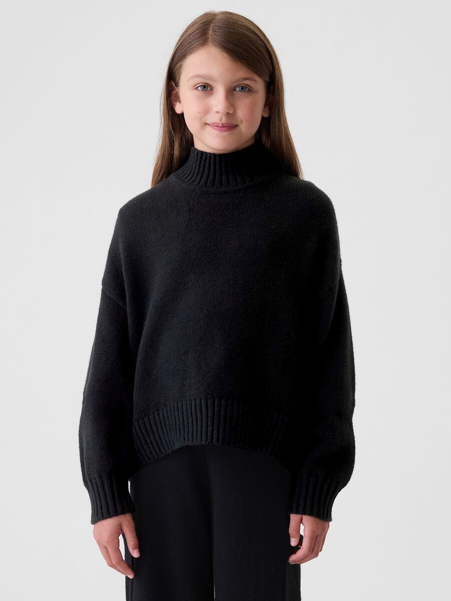 Pullover oversize mock neck Bambina_0