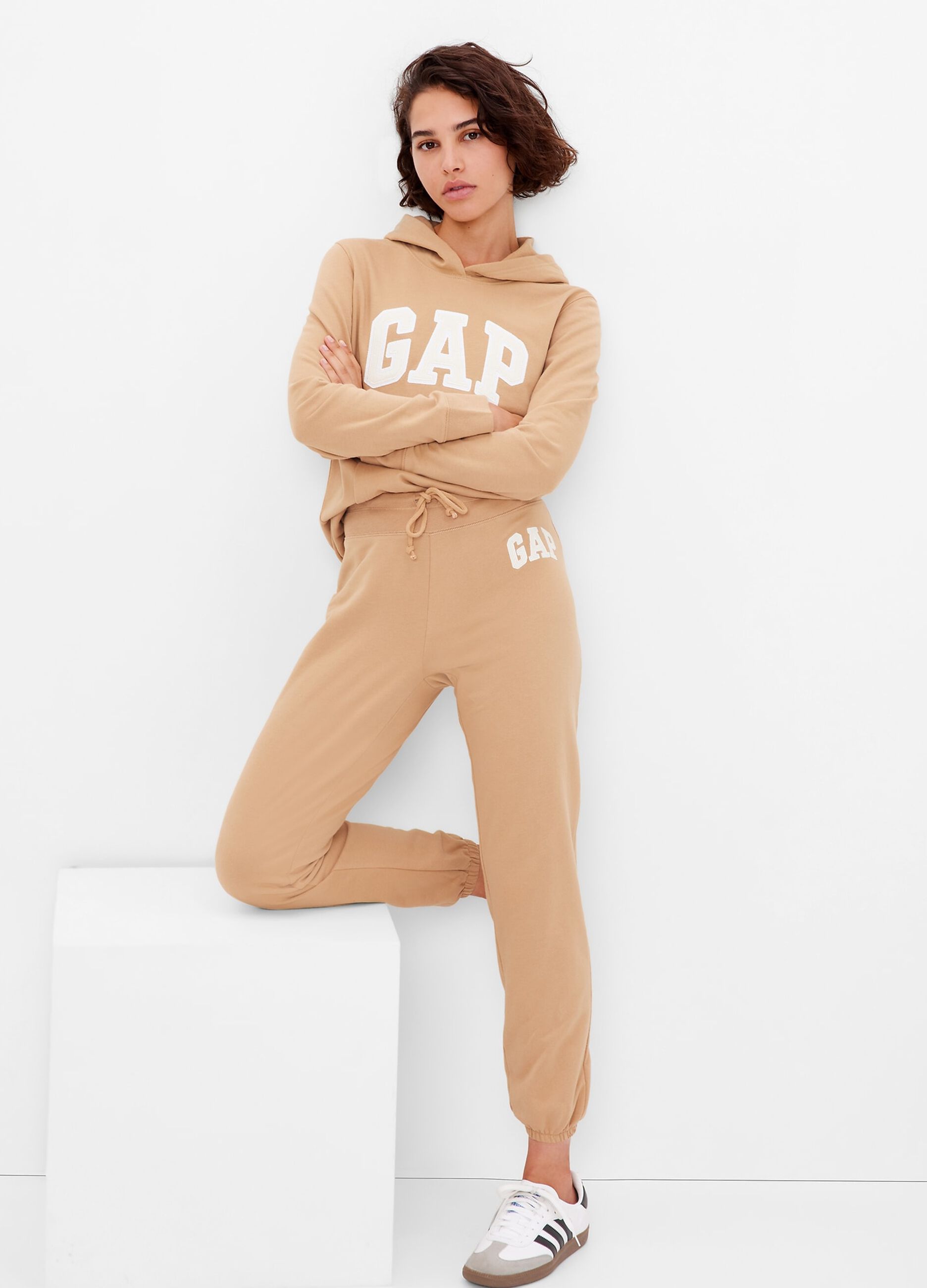 Joggers a vita alta con stampa logo