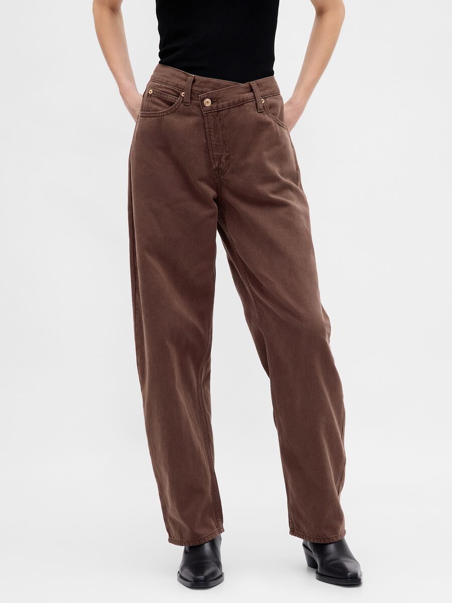 Brown jeans made of cotton and lyocell Woman_2