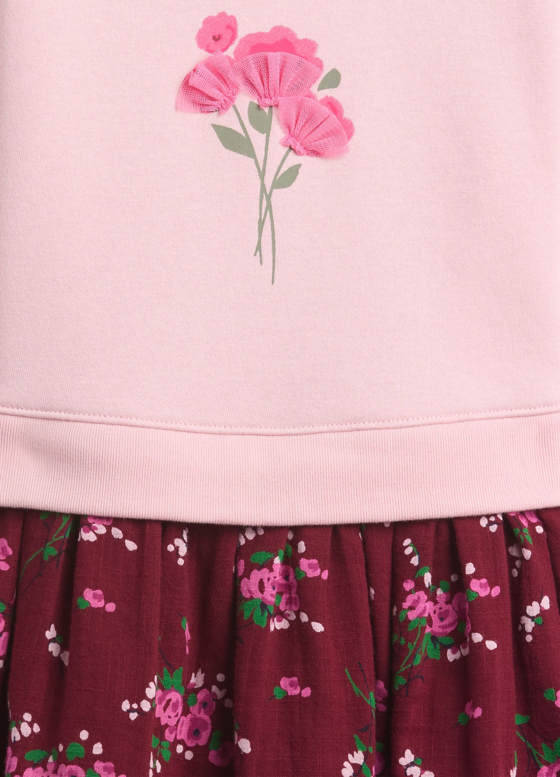Vestito rosa in cotone per bambina_3