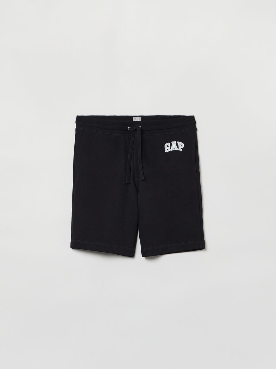 Bermuda jogger in felpa con ricamo logo Uomo_1