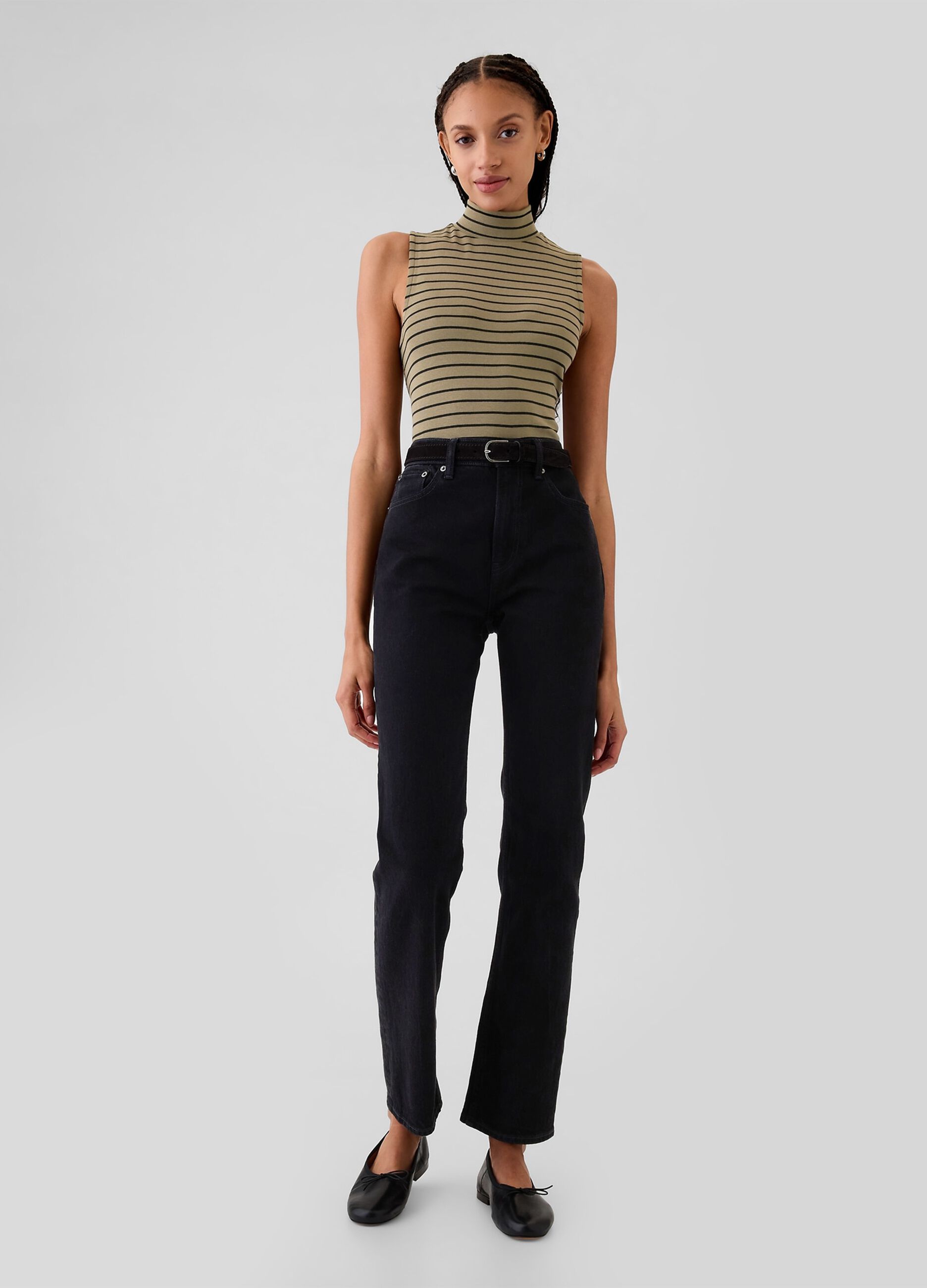 Mock neck sleeveless top_1