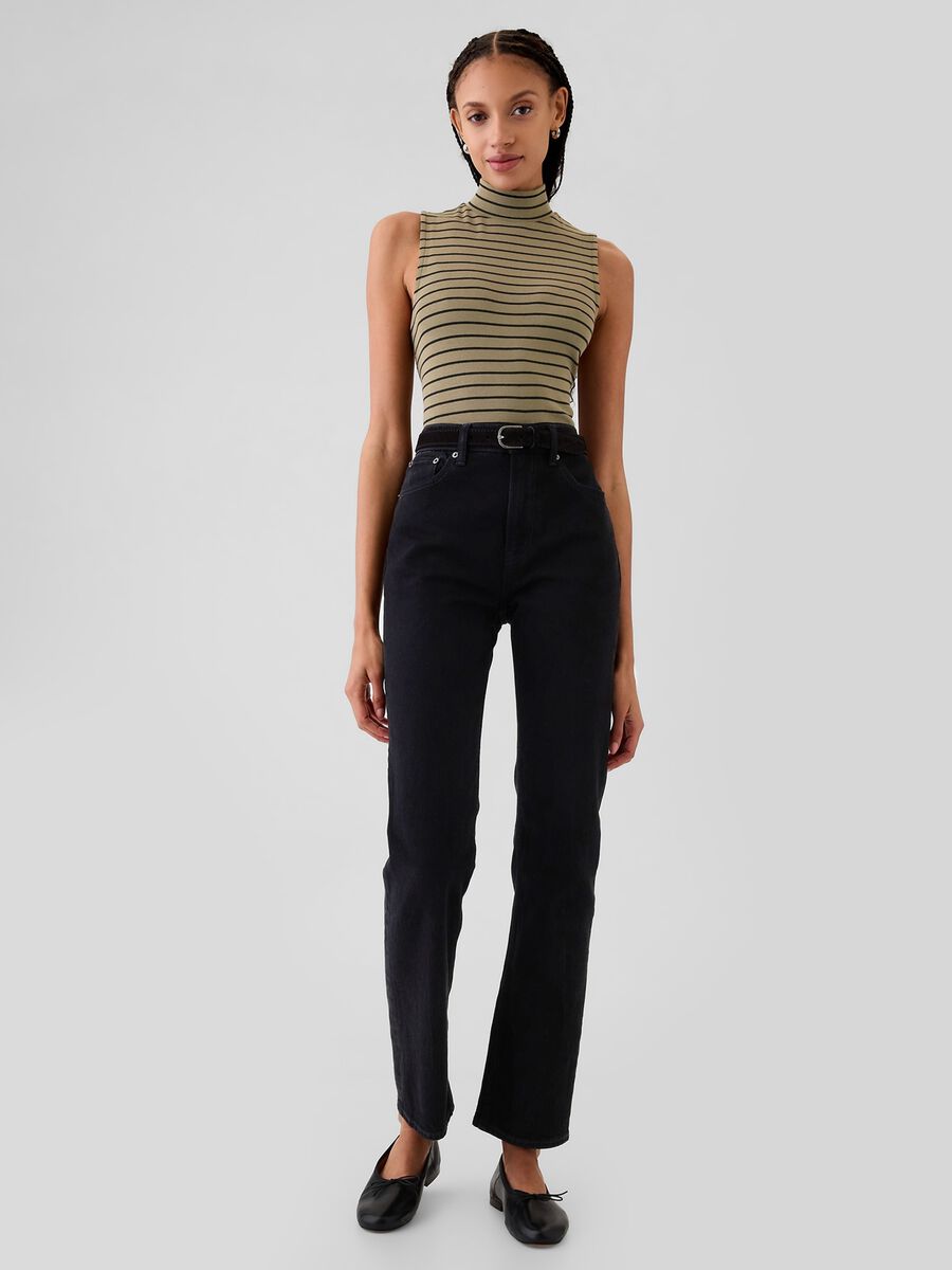 Top smanicato mock neck Donna_1