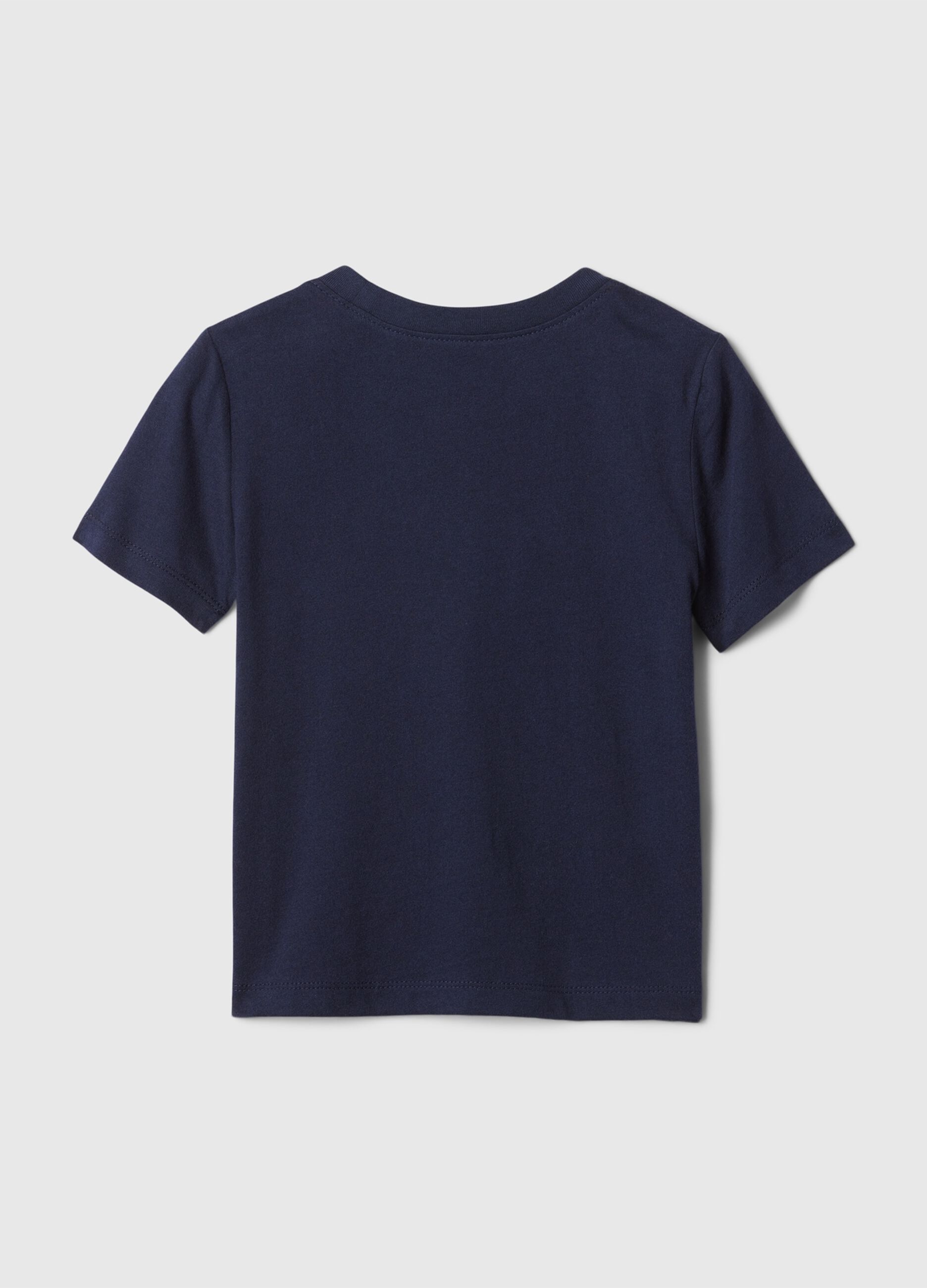 T-shirt a maniche corte blu con logo GAP_1