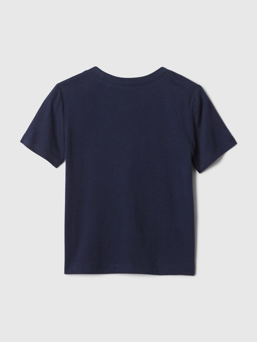 Blue Short Sleeve T-shirt with GAP Logo Baby Boy_1
