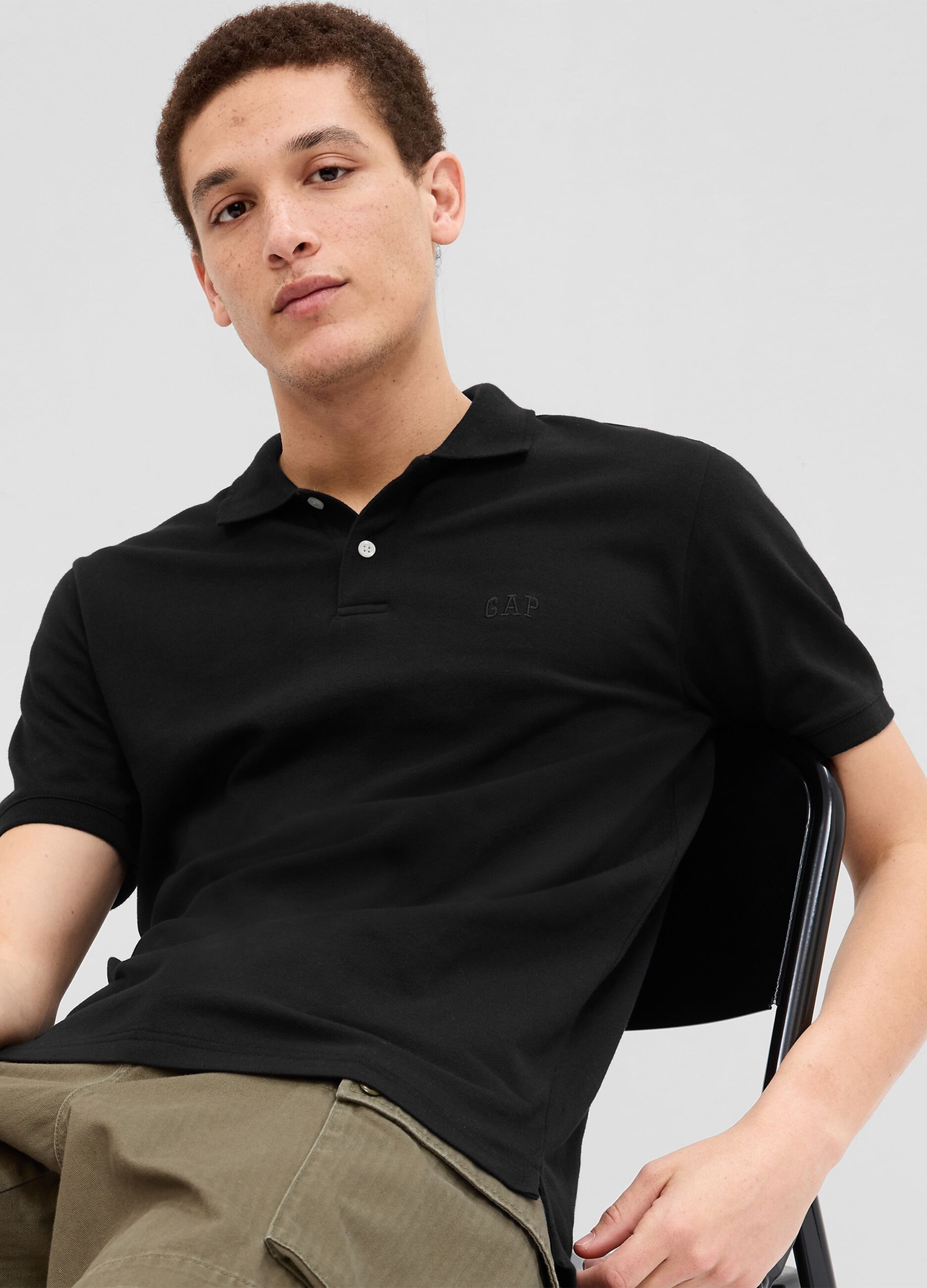 Polo in piquet con ricamo logo