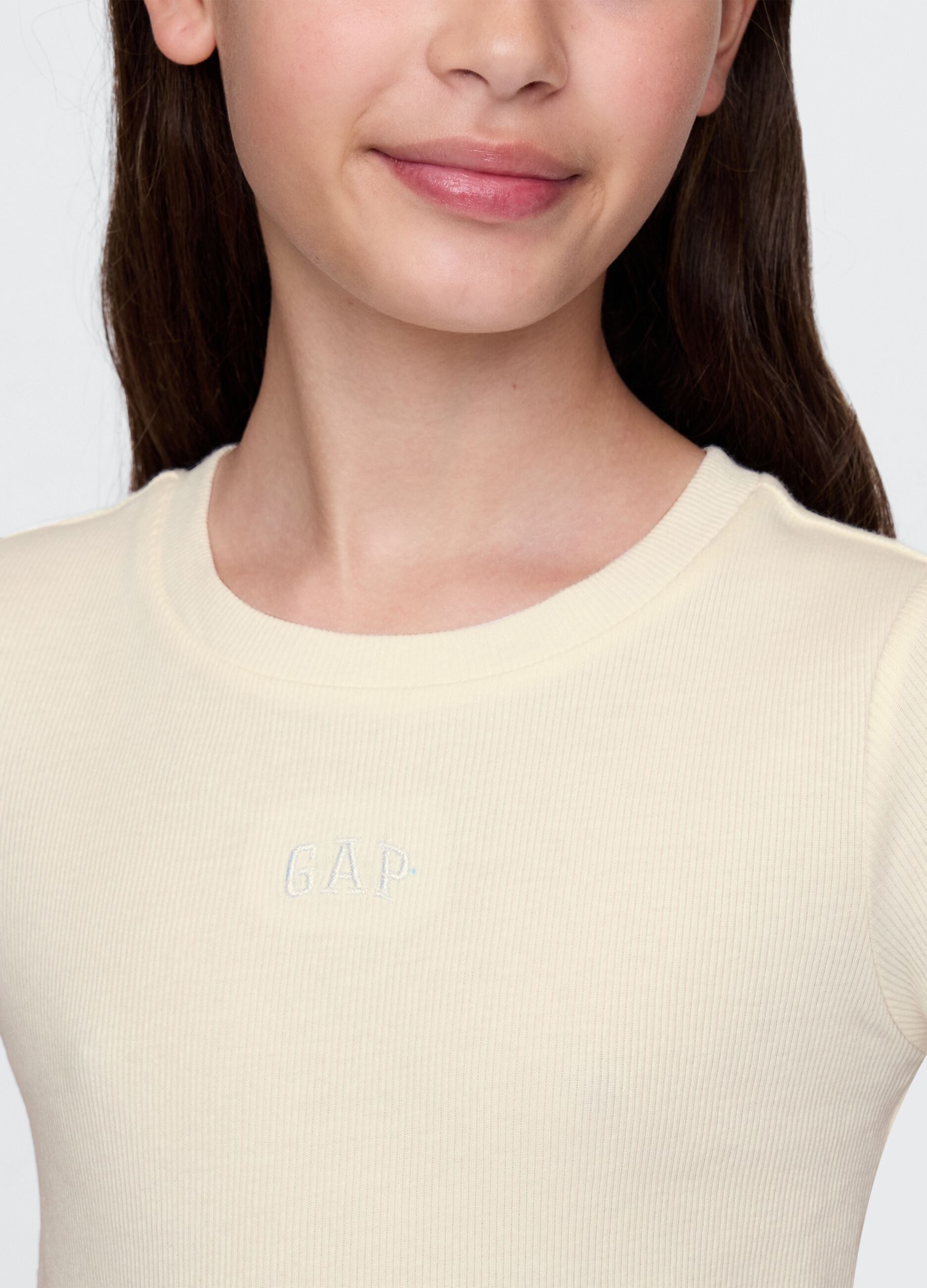 T-shirt a maniche corte in cotone crema GAP Kids_2