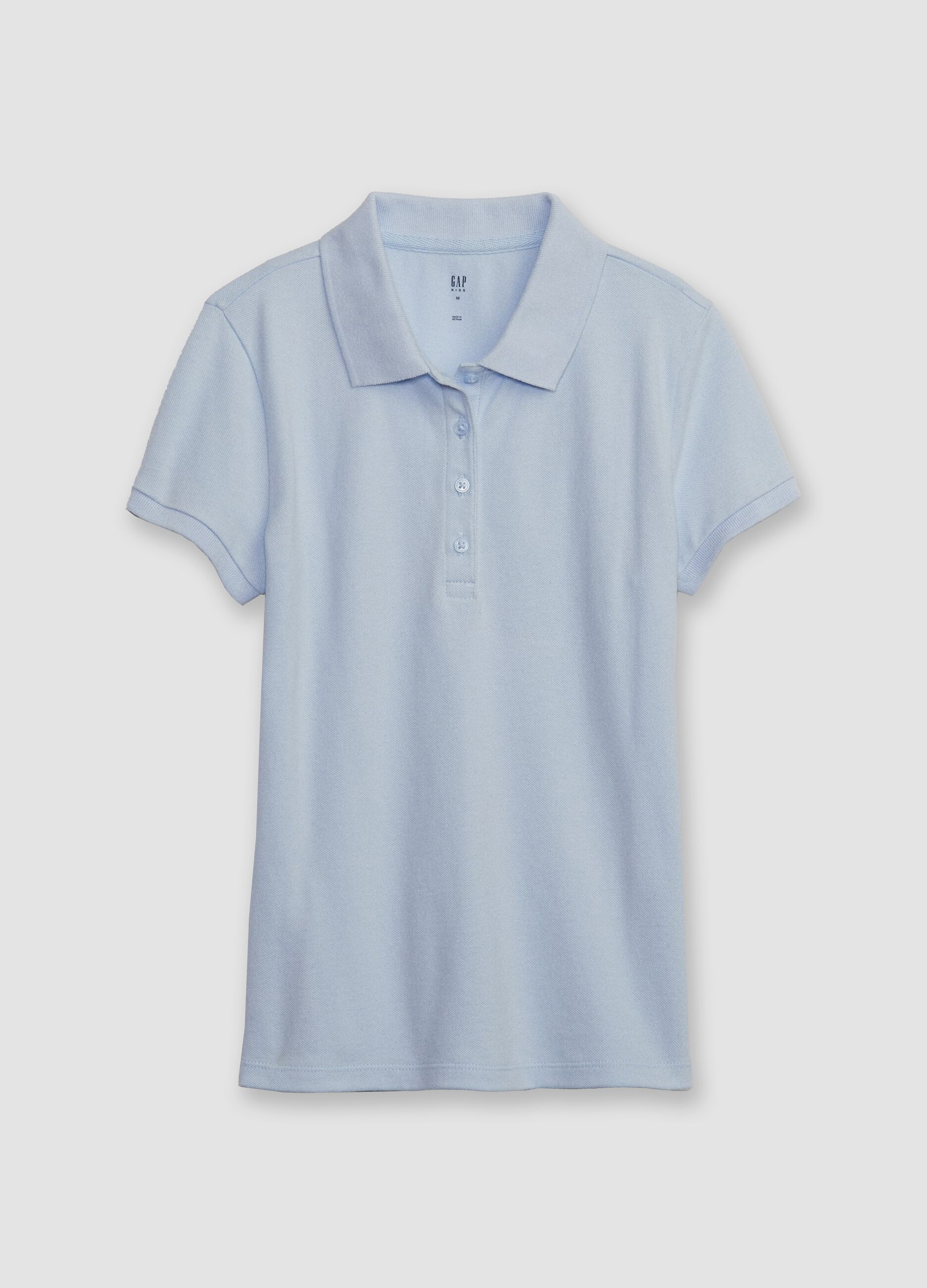 Solid colour pique polo shirt