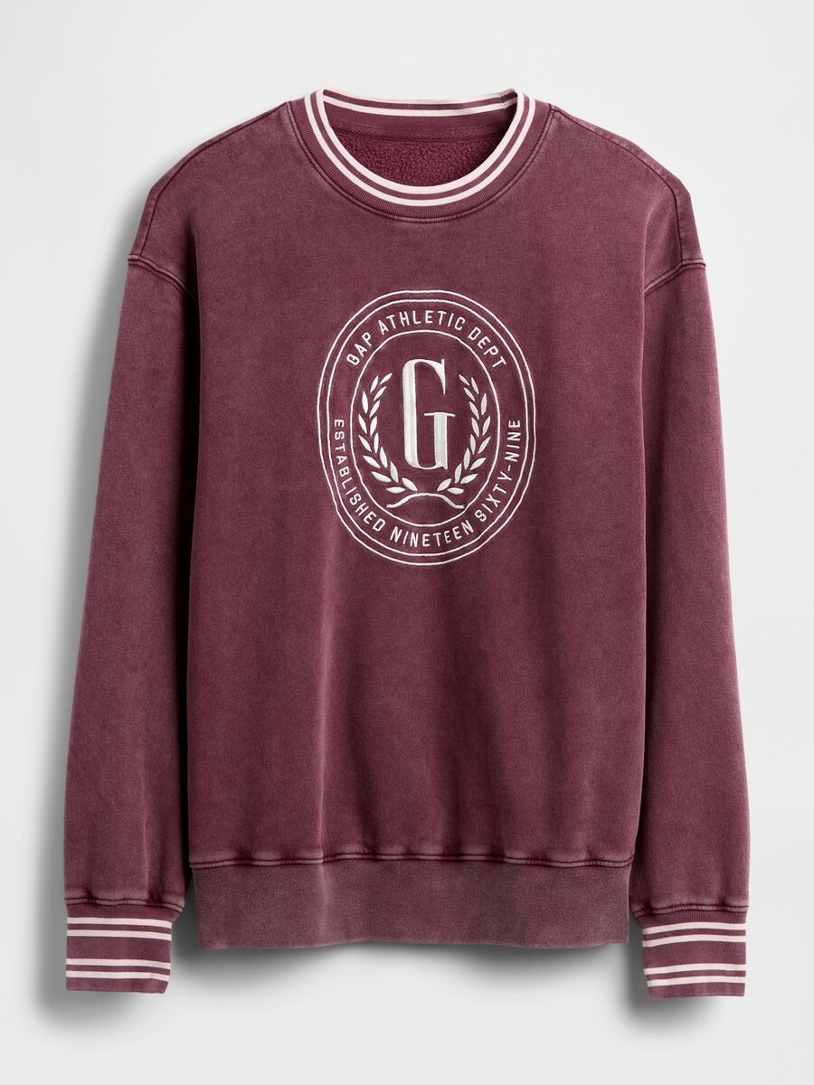 Purple Crew Neck Sweatshirt Woman_3