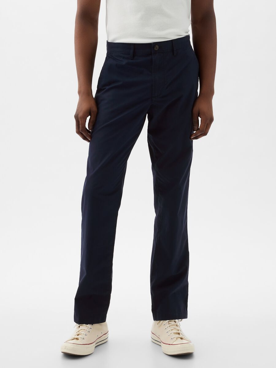 Chino trousers in poplin Man_2