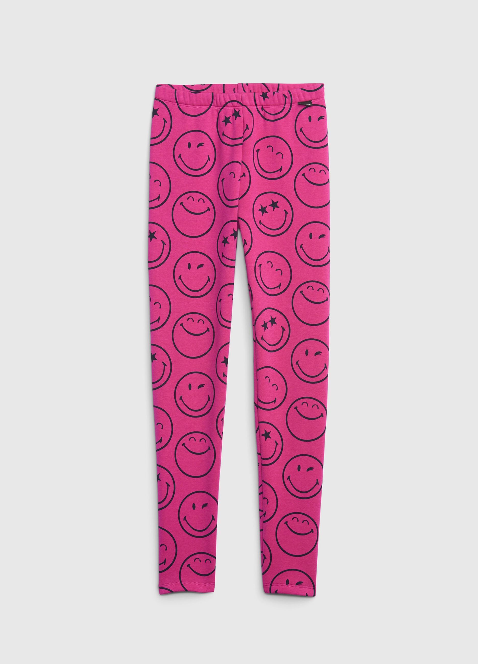 Leggings con stampa Smiley®