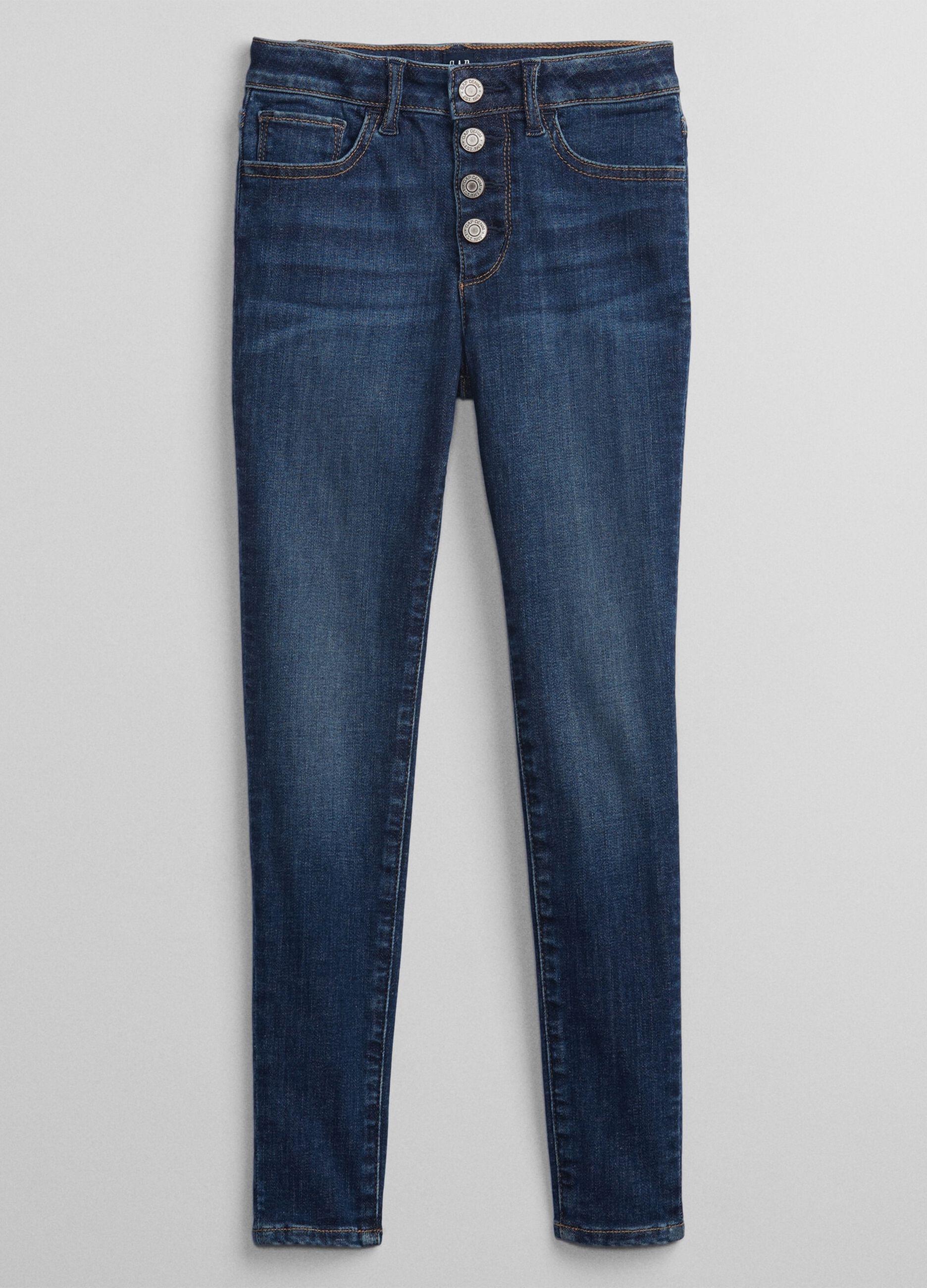 Slim-fit jeans with snap-buttons