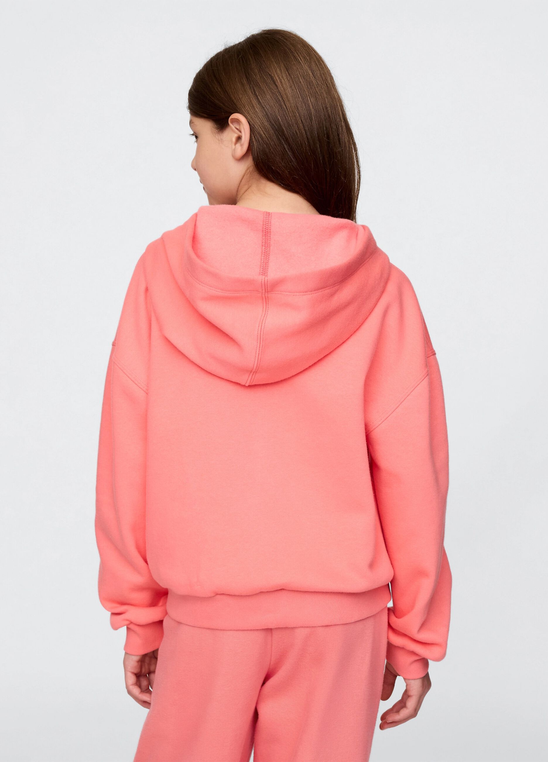 Felpa full zip rosa con logo_2
