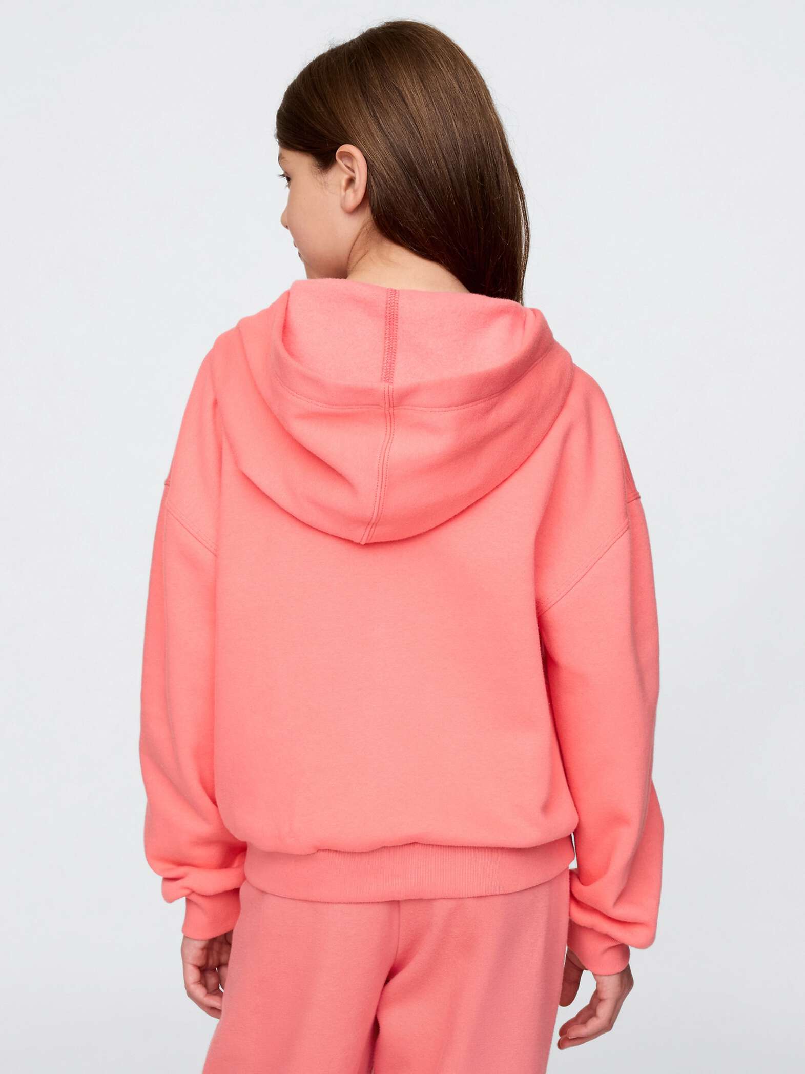 Felpa full zip rosa con logo_2