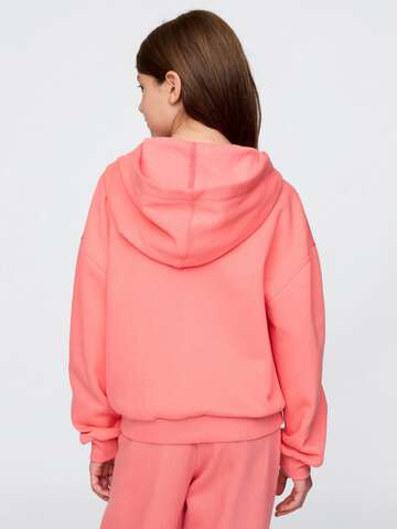 Felpa full zip rosa con logo_2