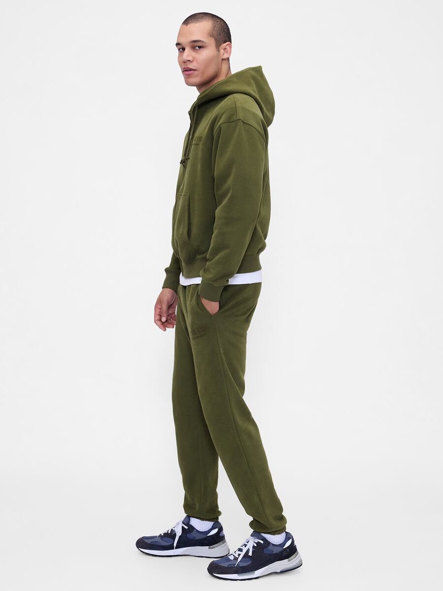 Green Cotton Blend Trousers Man_4