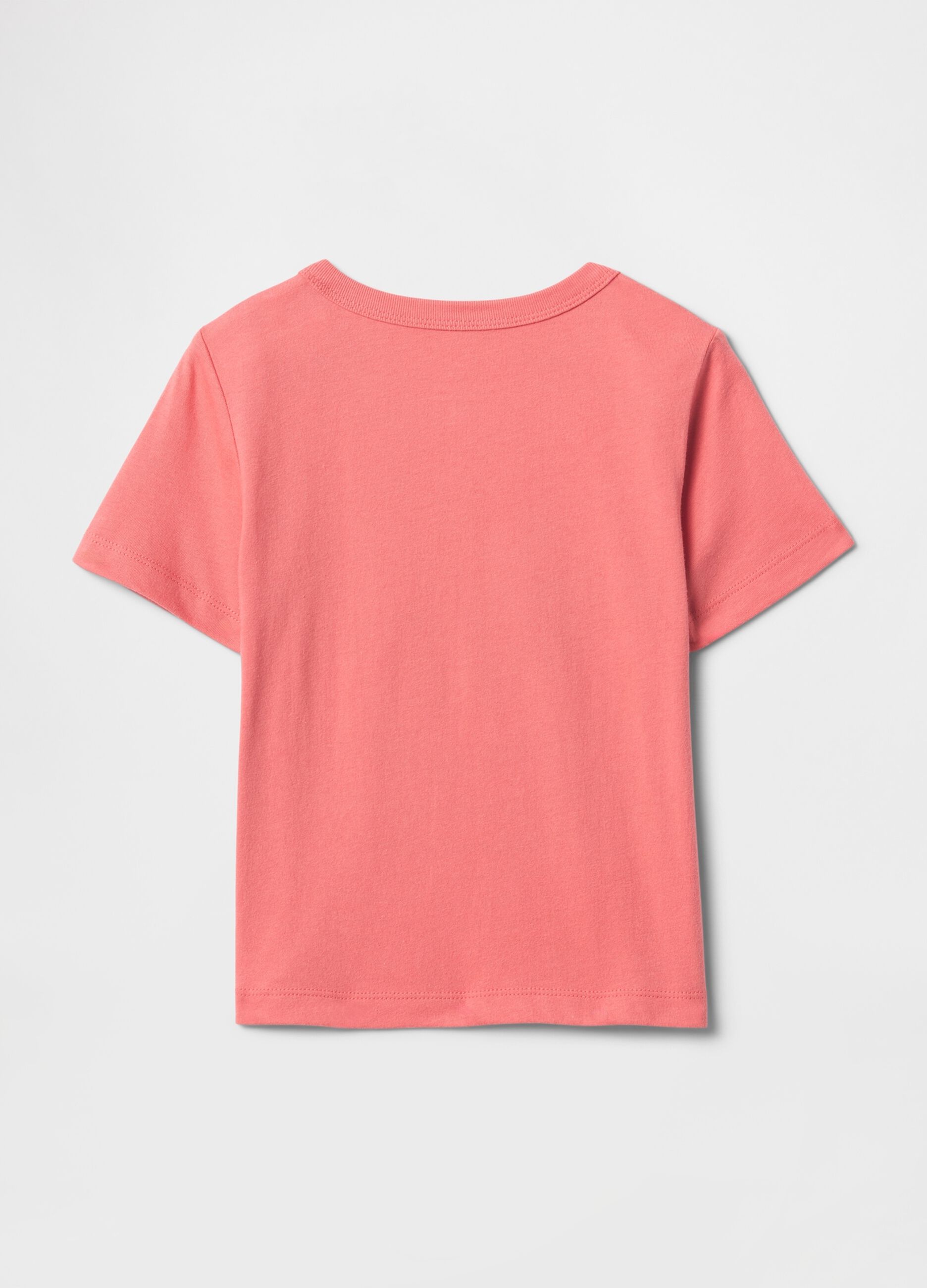 T-shirt a maniche corte rosa con stampa GAP_1