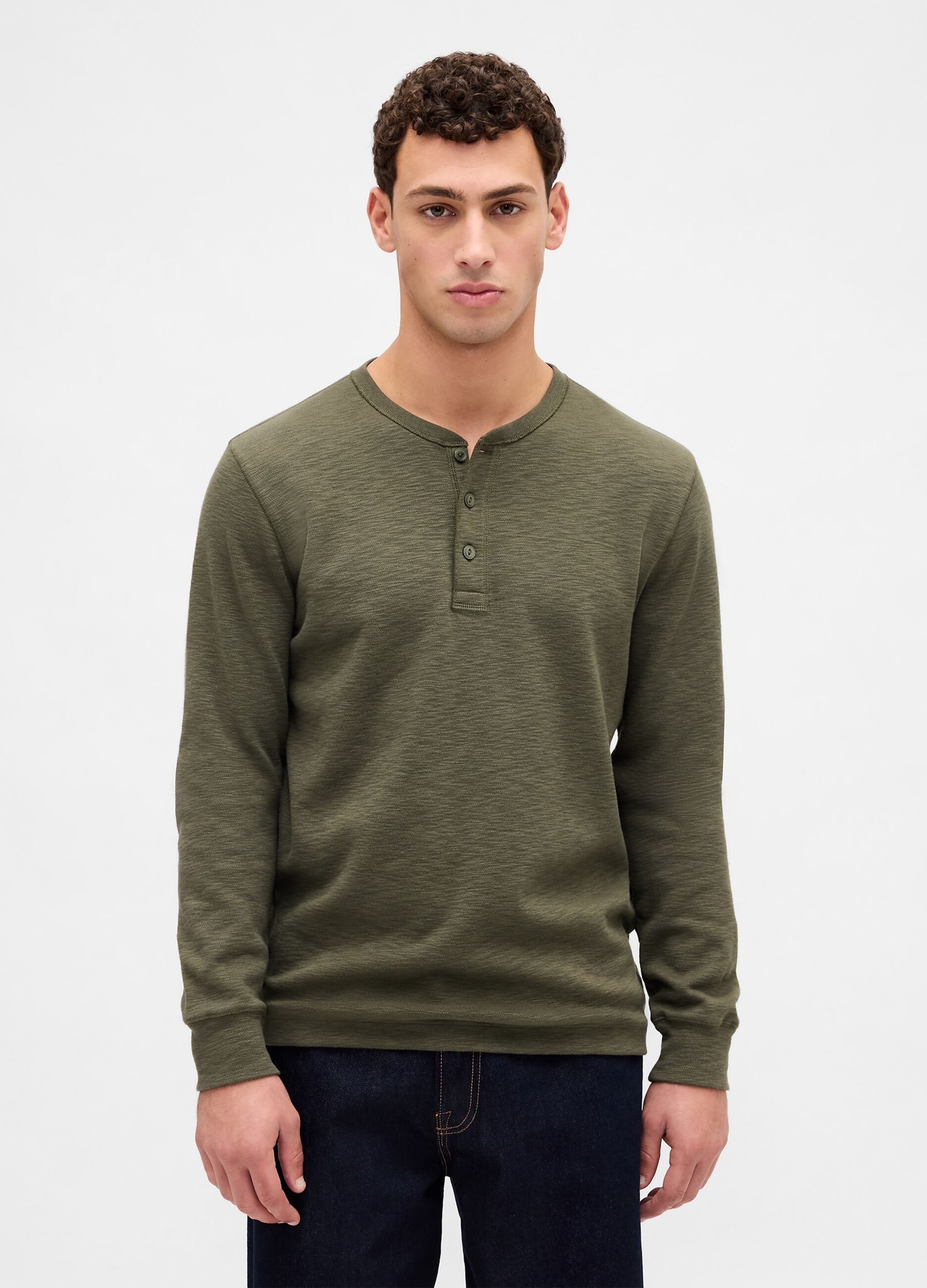 Long Sleeve T-shirt verde in cotone