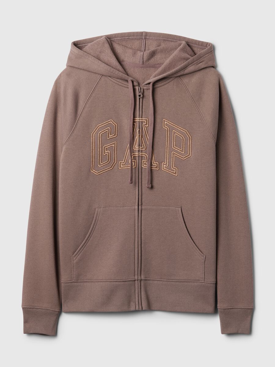 Felpa con cappuccio ricamo logo Donna_3