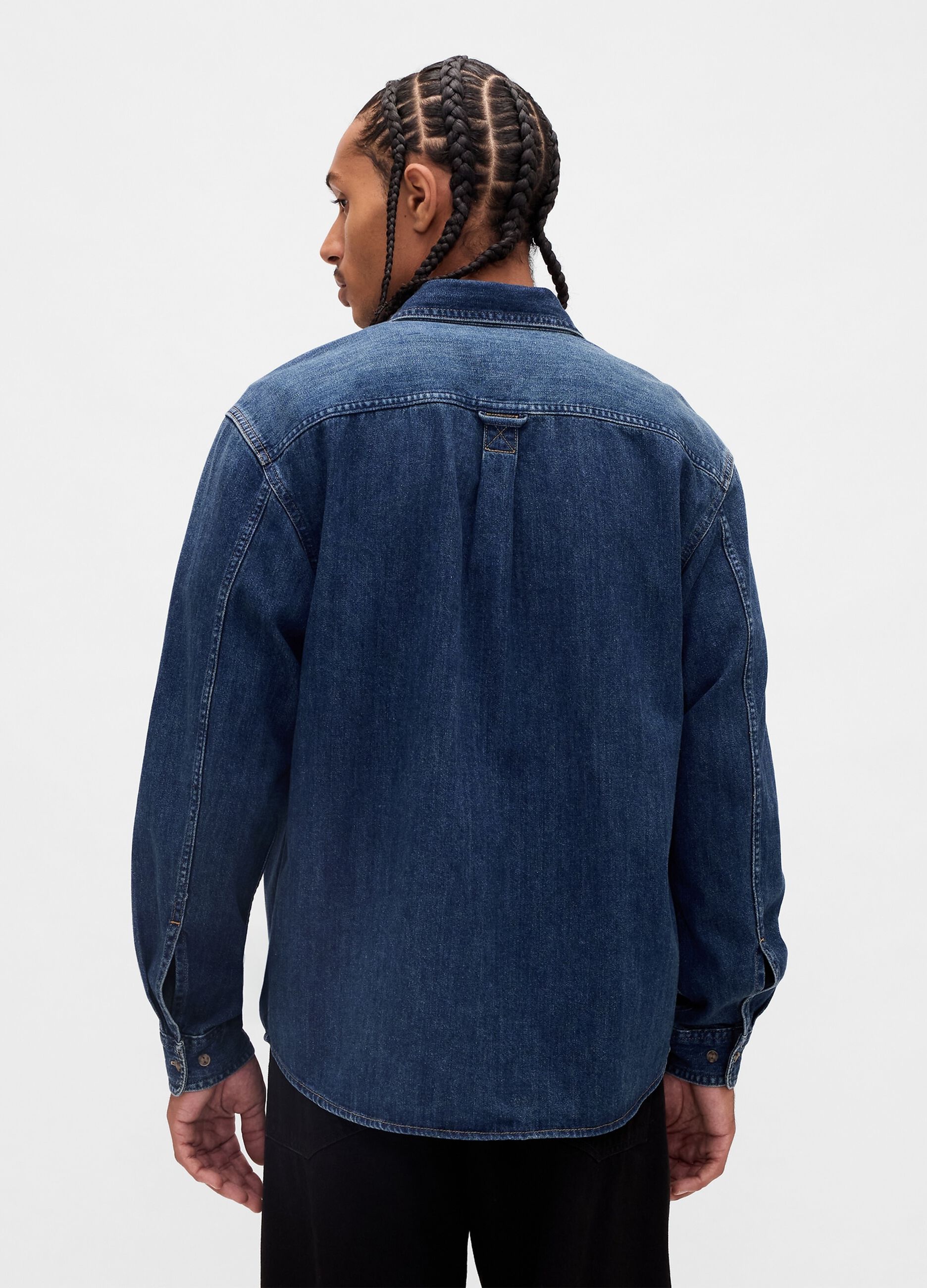 Camicia in denim a maniche lunghe