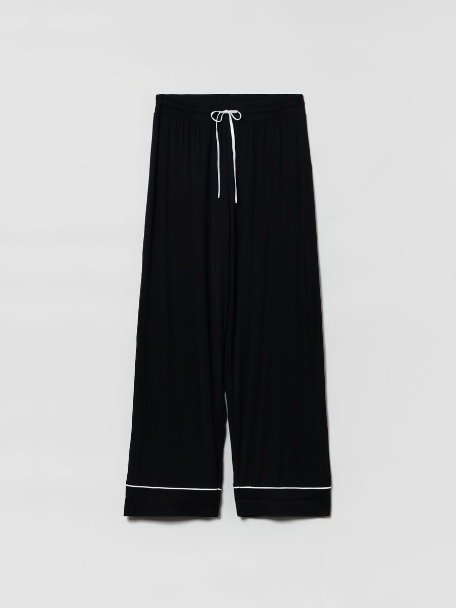 Wide leg pyjama bottoms Woman_1