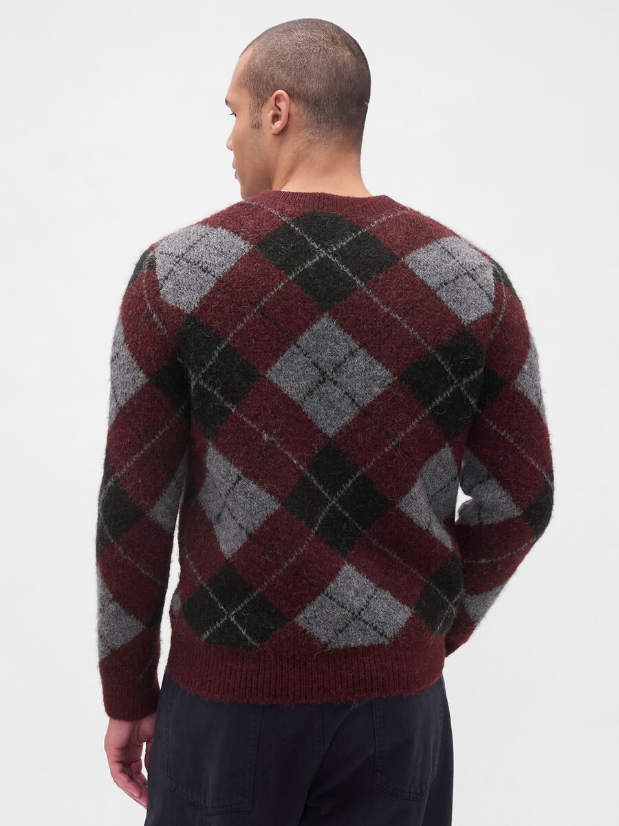 Multicolour pullover in stretch fabric with tartan pattern Man_2