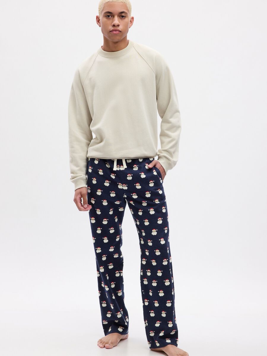 Flannel pyjama trousers with print Man_0