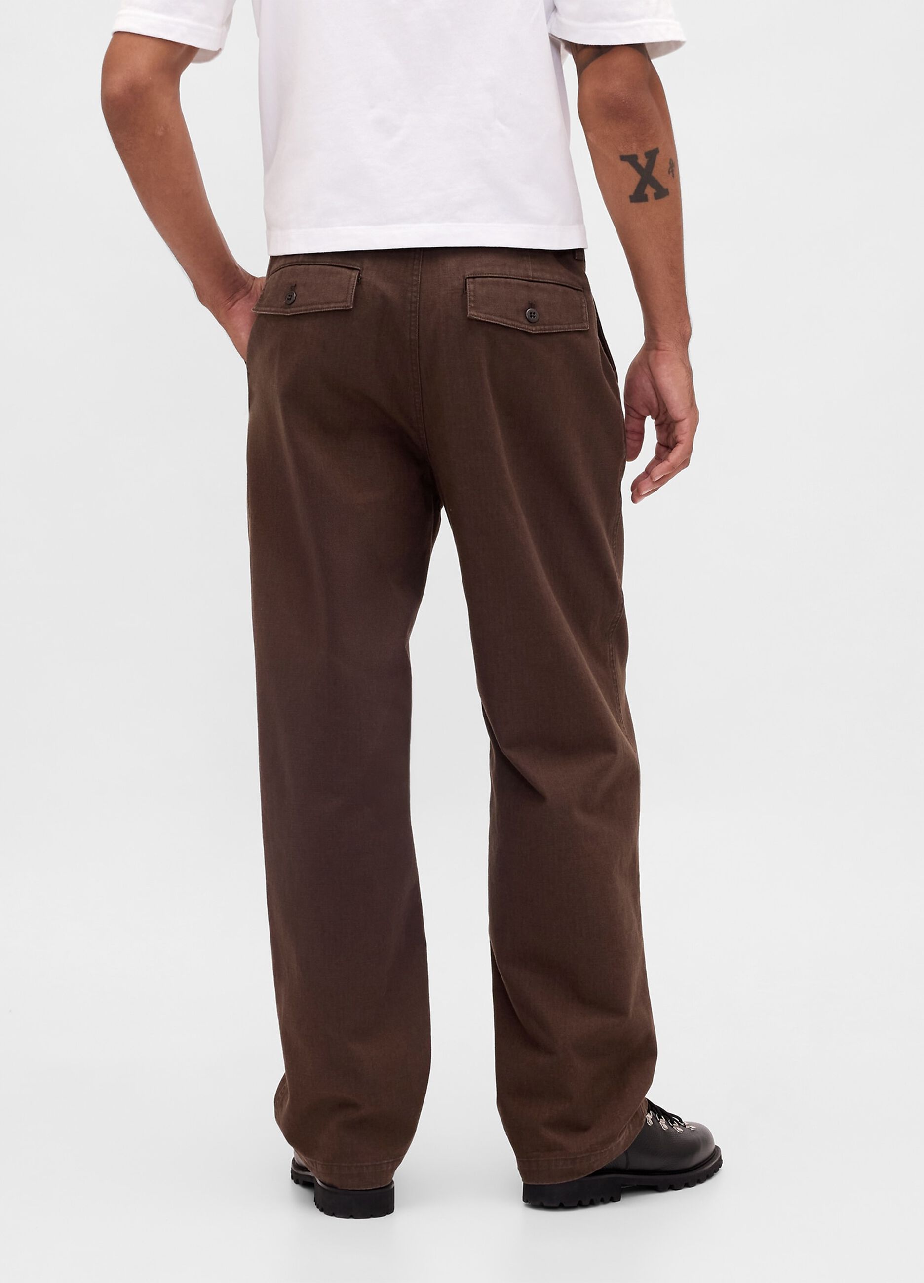 Pantaloni marroni in cotone_2