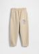 Pantaloni beige in misto cotone e poliestere_0