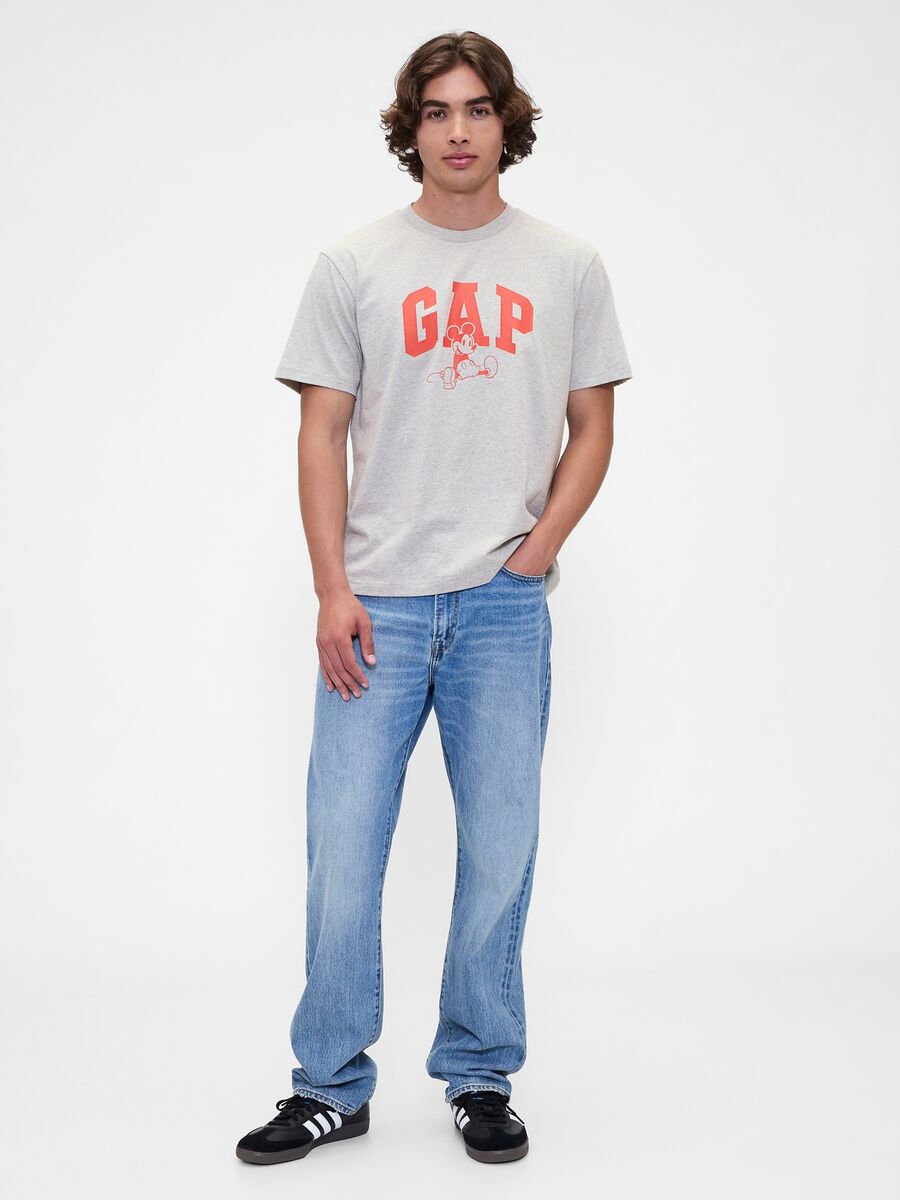 Grey short-sleeve t-shirt with gap print Man_2