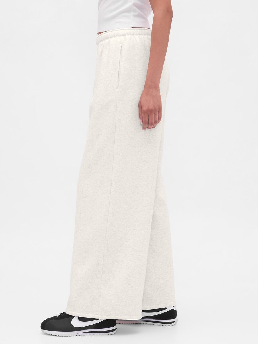 White Cotton Blend Trousers Woman_4