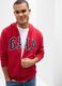 Felpa con logo GAP, cappuccio e zip in misto cotone_0