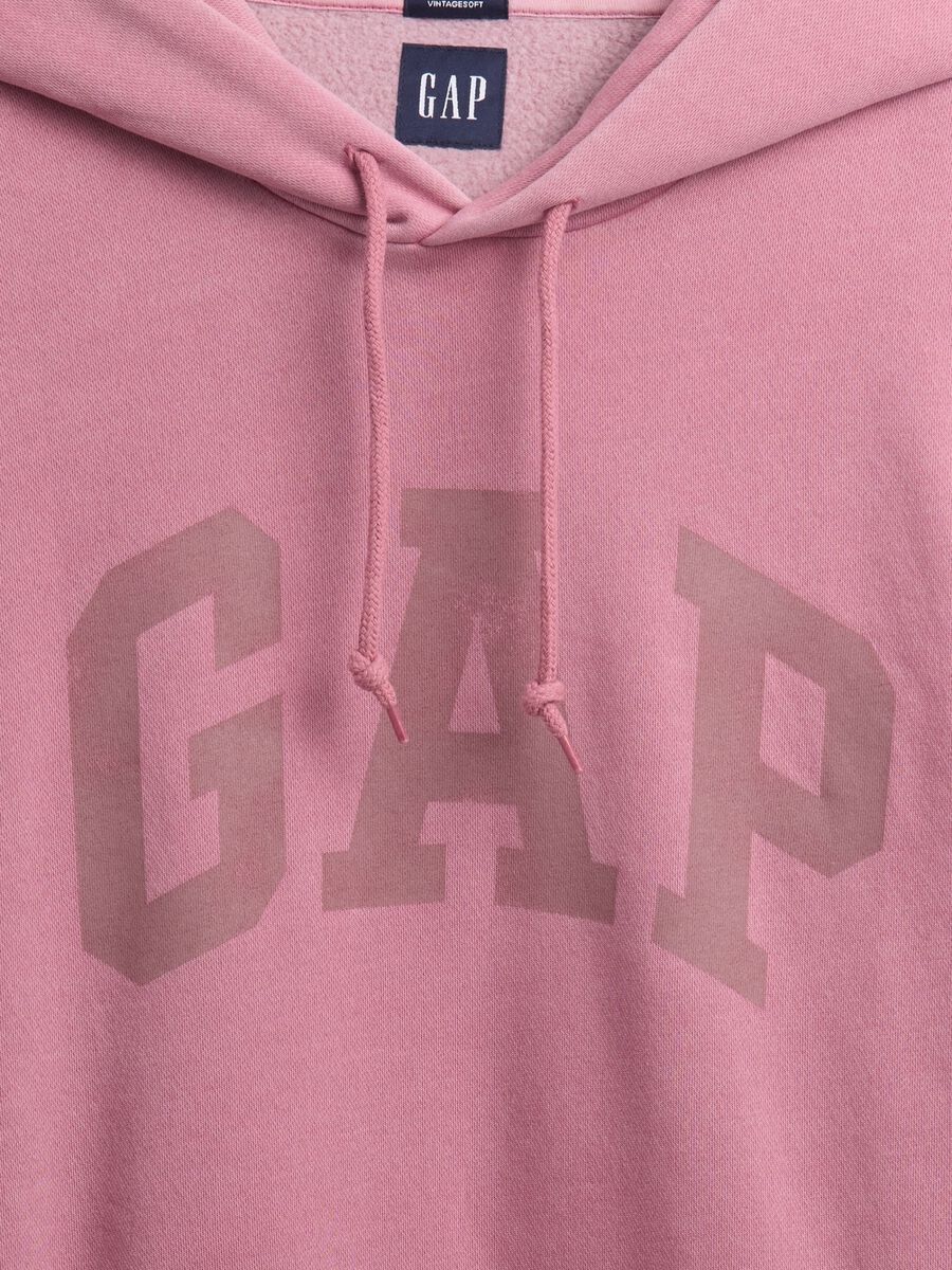 Pink hoodie with pouch pocket Woman_6