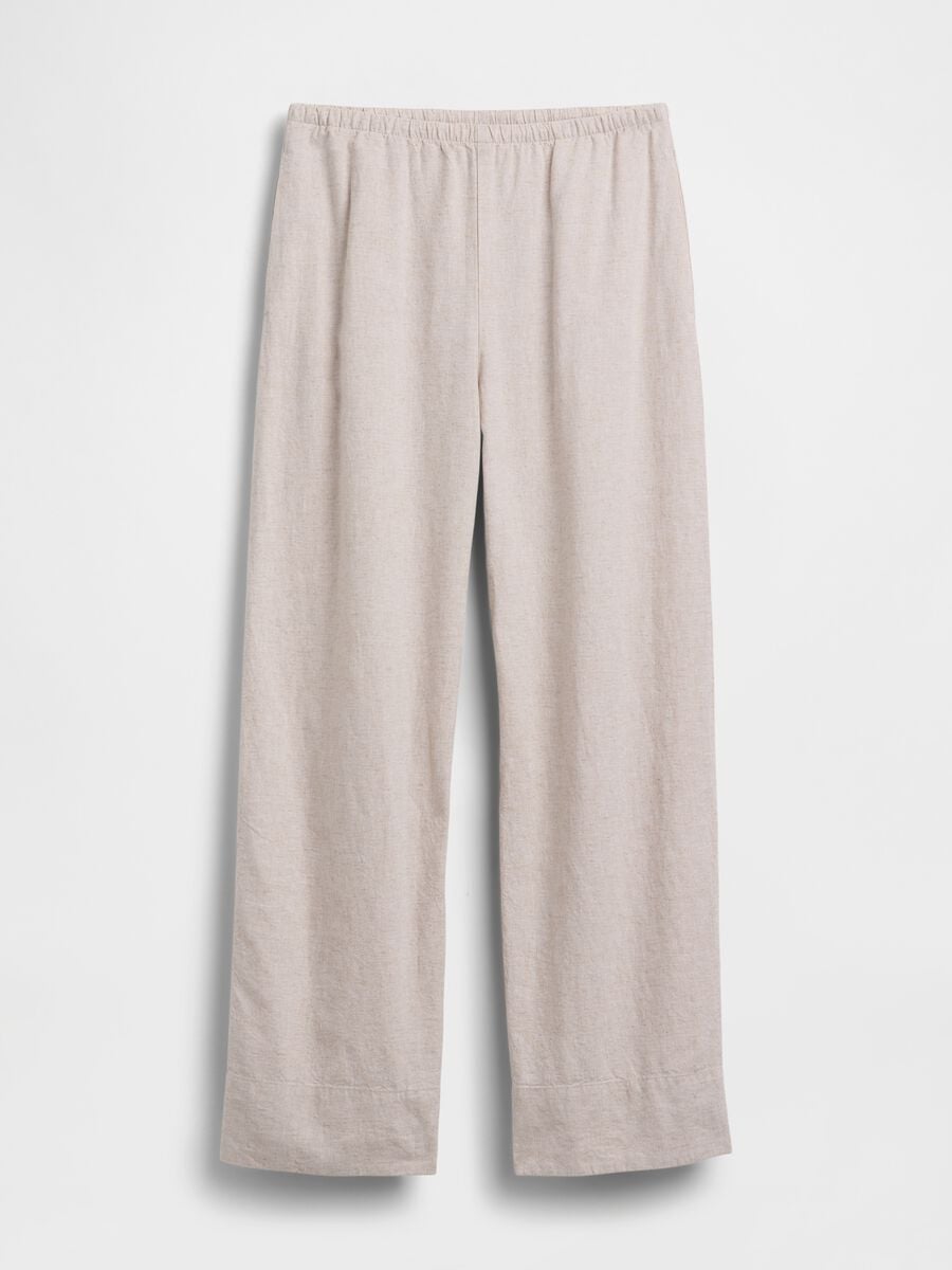 Pantaloni in misto lino Donna_5